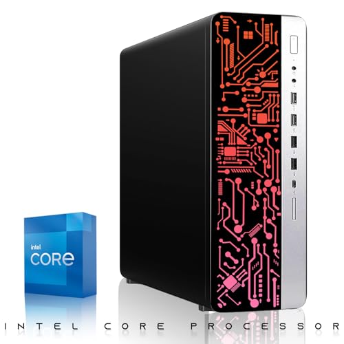 TechMagnet HP G3 Desktop RGB Computer PC Intel i7-6th Gen, 16GB DDR4 Ram 512GB SSD, Dual 24-inch Curved Monitor, GT 1030, RGB Speaker, Gaming Keyboard Mouse, 2X ARGB Fan WiFi, Windows 11 Pro (Renewed) | Desktop Computer, GT 1030 Graphics, Dual 24 Inch Cur
