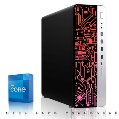 TechMagnet HP G3 Desktop RGB Computer PC Intel i7-6th Gen, 16GB DDR4 Ram 512GB SSD, Dual 24-inch Curved Monitor, GT 1030, RGB Speaker, Gaming Keyboard Mouse, 2X ARGB Fan WiFi, Windows 11 Pro (Renewed) | Desktop Computer, GT 1030 Graphics, Dual 24 Inch Cur