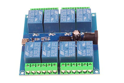 HID Drive-Free USB Computer Control Switch Relay Module USB Smart Switch Control Plug and Play (8-Channel Micro-USB) - size: 8-Channel Micro-USB