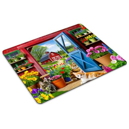 Square Mouse Pad Garden Farm,Gaming Mouse Pads for Desk,Soft Computer Waterproof Non-Slip Mouse Mat - color: Garden Farm