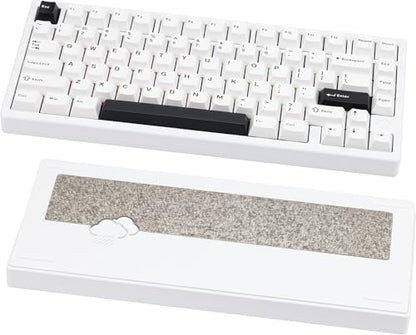 KEEBMONKEY WOBKEY Rainy 75 CNC Aluminum HMX/JWK/Cocoa Switches Triple-Mode Connectivity Mechanical Keyboard with Superior Acoustics, RGB/FR4/Silver SUS304/7000mAh/Cocoa Switch (Pro - Luna) - style: Pro - Luna