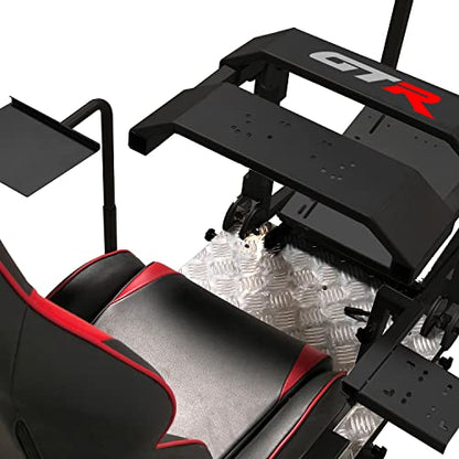 GTR Simulator GTA-Pro Racing Simulator Cockpit Home Workstation with Real Racing Seat, Racing Rig Control Mounts (Speciale Seat, Black/Red)