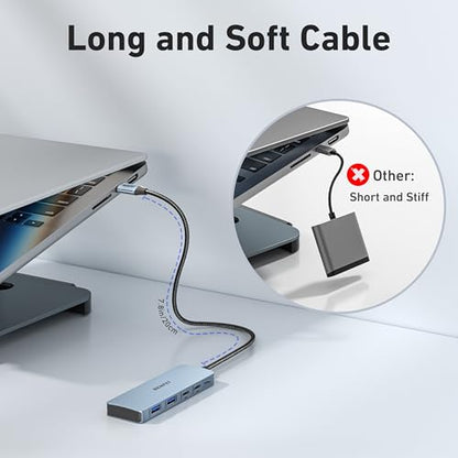 BENFEI USB C Hub 10Gbps, 4 Ports USB 3.2 Adapter with 2*USB-C and 2*USB-A 3.2 Ports Compatible for MacBook Pro/Air M2 M1, iPad, Dell, HP, Samsung(Not Support Monitor)