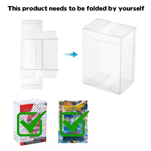 Rainmae 12PCS Protector Case for Booster Bundle/Build & Battle Plastic Display Box (NOT Fit for NEW Booster Bundle) Container Compatible with Booster Bundle 151 Collectors Cards Protector