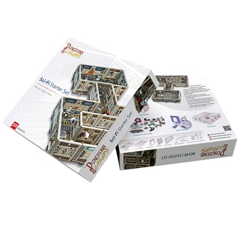 Archon Studio Dungeons & Lasers: Sci-Fi Starter Set Unpainted and Unassembled - Tabletop & RPG Terrain Game Set for Dungeons & Lasers – 280 Pieces for Ages 14+, (ARCDNL0001)