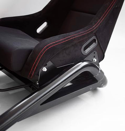 azracing SV-R Professional Modular Racing Simulator Cockpit | Fully Adjustable | Direct Drive Support,Compatible with Thrustmaster, Fanatec, Moza on PC, Xbox and PS,Includes Expansion Bracket - color: Black