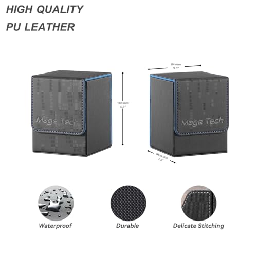 Mage Tech Adventurer [Hero] Modular Deck Box - Holds 99 Double-Sleeved Cards - Includes Avatar Holder - Ultra-Rugged, Expandable Design - MTG Commander/EDH & More - Black/Blue - color: 2. Enigma (Black/Blue), style: 2. Hero