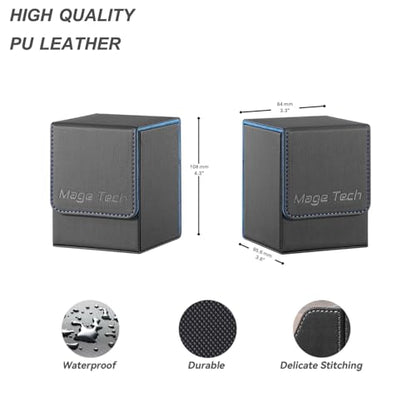 Mage Tech Adventurer [Hero] Modular Deck Box - Holds 99 Double-Sleeved Cards - Includes Avatar Holder - Ultra-Rugged, Expandable Design - MTG Commander/EDH & More - Black/Blue - color: 2. Enigma (Black/Blue), style: 2. Hero