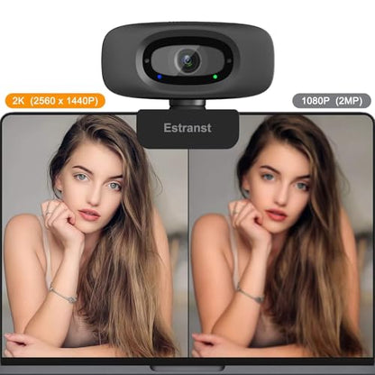 Autofocus 2K Webcam with Privacy Cover & Noise Canceling Microphone, Works with Zoom Teams YouTube Xbox, External Web Computer Camera for Laptop Mac PC Desktop Monitor - style: Webcam Autofoucs