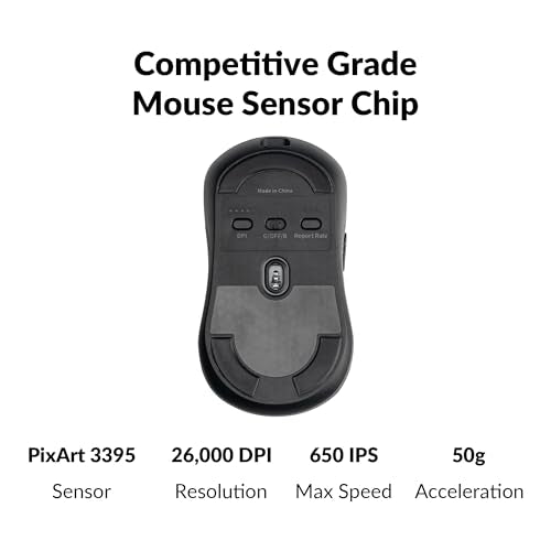 Keychron M3 Mini 4K Wireless Bluetooth 5.1/2.4 GHz/Wired Optical Mouse, Ultra-Lightweight 55g Programmable PixArt 3395 Sensor with up to 26,000 DPI/ 650 IPS for Windows Mac Linux - Black - color: Black, style: 4000Hz Polling Rate
