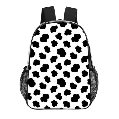 Waterproof Large Clear Beach Backpack Holds Towels Water Bottles | Stadium Approved, Cow Print, See Through, Transparent Daypack, for Work Travel Sporting Events - color: Pattern (508)