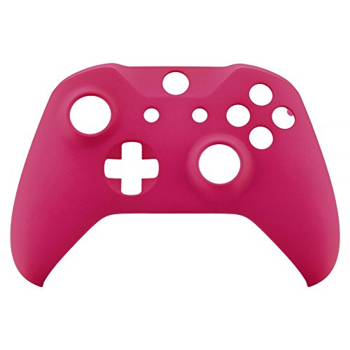 eXtremeRate Red Rose Faceplate Cover, Soft Touch Front Housing Shell Case, Comfortable Soft Grip Replacement Kit for Xbox One X & One S Controller Model 1708 - Controller NOT Included - color: Rose Red