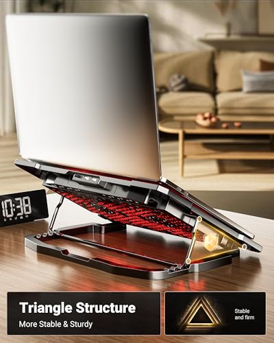 AICHESON Laptop Cooling Pad for 17.3" Notebook, Red 5 Fans - color: Red