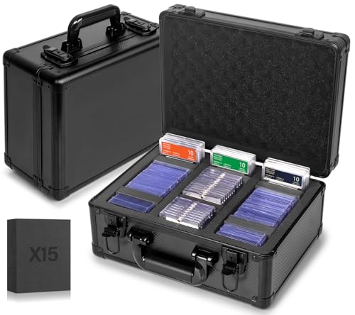 Graded Card Storage Box, Top Loaders Storage Case, Sports Trading Card Box, Cards Slab Case PSA MTG CSG BGS SGC Magnetic Holder, Waterproof Carrying Collector Storage Boxes - size: Large
