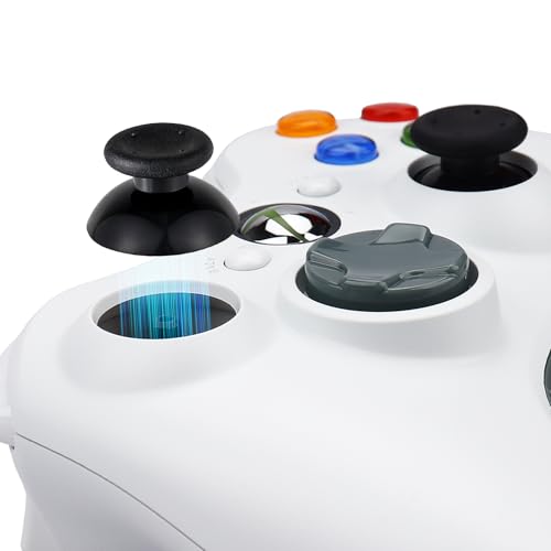 Ikpek 8 Pcs Replacement Thumbsticks for Xbox 360 Controller, Plastic Thumb Stick Joystick Grip Replacement for Xbox 360 Controller Accessories - size: 8 Black