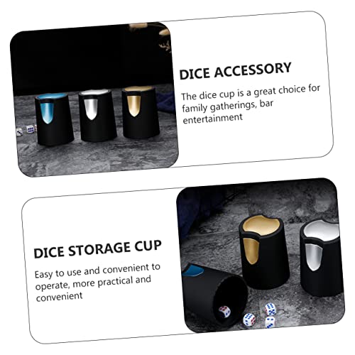 VICASKY 2pcs Plastic Game Dice Cup Premium Dice Storage Container for Ktv Bars and Table Games Stylish Design Plastic Material and Family Fun