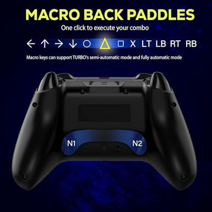 QRD Spark N5 Wireless Controller for PS5/PS4/PC - including QRD PS5 Wireless Adapter Converter,Hall Effect Joysticks, Touchpad, Gyro, Macro Buttons
