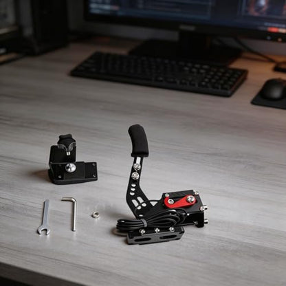 Sim Racing Handbrake USB for PC for windows, Hall Sensor for drift Handbrake with Adjustable Resistance, Aluminum Alloy Racing Simulator Accessory Compatible with for logitech G27 G29 G920 T300 T500