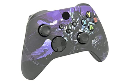 Hand Airbrushed Fade Custom Controller Compatible with Xbox Series X/S & Xbox One (Series X/S Purple Knight) - color: Series X/S Purple Knight