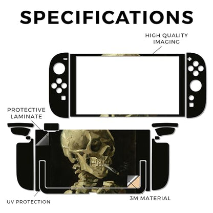 Gaming Skin Compatible with Nintendo Switch 2 Console Only - Skull with Cigarette - Premium 3M Vinyl Protective Wrap Decal Cover - Easy to Apply | Crafted in The USA by MightySkins - color: Skull With Cigarette, size: Switch 2 Console Skin Only, style: Ma