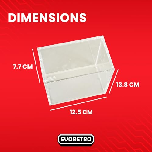 EVORETRO Booster Box Acrylic Case Protector for Pokemon, Magnetic Lid | 1 Pack | 4mm Thick | UV-Resistant & Acid-Free | Crystal-Clear Scratch-Resistant Display | Snug Fit for Sealed Booster Boxes - style: Booster Magnet (1)