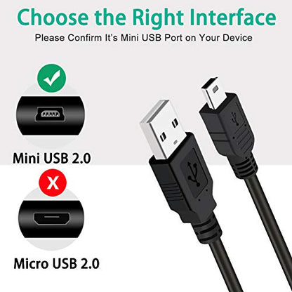 SCOVEE PS3 Charger Cable,10ft PS3 Controller Charging Cord,Mini USB Cable for Sony Playstation 3 Controller DualShock 3 PS Move Slim Wireless Game,TI84 Plus CE Charging Cables Mini-B Charger Data Wire