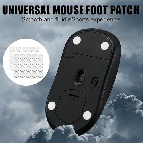 200 Pcs Dot Mouse Glide Sliders, Universal 6.5mm PTFE Mouse Feet Skate Stickers, Smooth Sliding Pads Compatible with All Mousepads, Wear-Resistant Smooth Glide Mice Glass Skates Pad (White) - size: Dia 6.5mm White