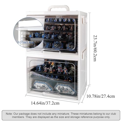 Jucoci Miniatures Storage Case Miniatures Transport Case (2 PCS Set) - size: 2 PCS Set