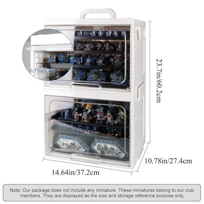 Jucoci Miniatures Storage Case Miniatures Transport Case (2 PCS Set) - size: 2 PCS Set