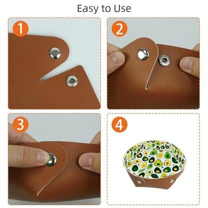 2Pcs PU Dice Holder Folding for RPG DND Table Games, Dice Trays Storage Box Portable Folding Rolling Dice Tray, Leaves and Avocado - color: Multi 2