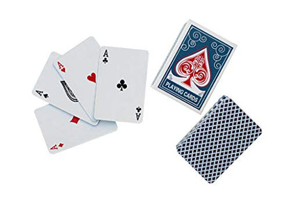 Alex Cramer The Perfect Traveler Classic Domino Set with Leather-Look Travel Case and a Deck of Miniature Playing Cards (Domino Set)