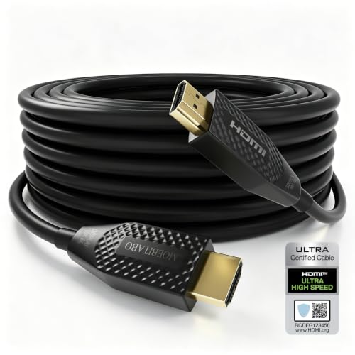 10k 8K Fiber Optic in-wall CL3 Rated HDMI Cable Long 30FT 48Gbps Certified High speed HDMI 2.1 Cord 8K@60Hz 4K@120Hz 10K@30Hz,HDCP 2.2/2.3 eARC HDR10 Dolby Compatible with PC TV Monitor Laptop PS4/PS5 - size: 30FT