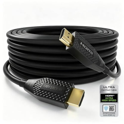10k 8K Fiber Optic in-wall CL3 Rated HDMI Cable Long 30FT 48Gbps Certified High speed HDMI 2.1 Cord 8K@60Hz 4K@120Hz 10K@30Hz,HDCP 2.2/2.3 eARC HDR10 Dolby Compatible with PC TV Monitor Laptop PS4/PS5 - size: 30FT