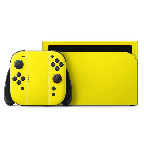 Skinit Decal Gaming Skin Compatible with Nintendo Switch 2 (2025) with Joy-Con - Yellow Design - color: Yellow - SOLIDX20