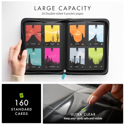 Vault X 4 Pocket Zip Trading Card Binder 160 Cards Exo-Tec (Teal) | Holds 160 standard-size TCG cards in 20 side-loading 4-pocket pages. Padded, water-resistant Exo-Tec cover. - color: Teal