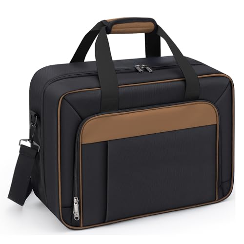 GDNasist Carrying Case Compatible with PS5/PS5 Pro/PS5 Slim, Brown | Travel Thickened Protective Bag Compatible with Playstation 5 Console, Headset, PS5 Controller, Game Discs and Accessories - color: Brown