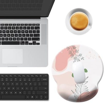 Mouse Pad Wrist Support,Ergonomic Mouse Pad with Wrist Rest,Comfortable Mousepad with Smooth Wrist Rest,Pain Relief Mouse Pads for Non-Slip Base,Computer,Laptop,Office & Home (Modern Abstract3) - color: Modern Abstract3
