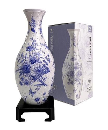 Pintoo 3D Puzzle Vase with 160 Curved Plastic Pieces House Warming Gift for Flower Arrangements and Home Decoration [S1033] (Classic, Blooming Season) - color: Blooming Season, size: 160