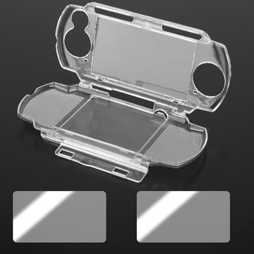 Penitue Transparent Hard Shell Case Cover and 2 Screen Protective Film, High Hardness Anti-Scratch Clear Protective Replacement Sleeve Accessories Compatible with 2000/3000 Game Console