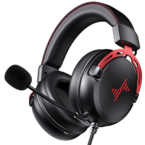 DEEBOX Gaming Headset for PS5 PS4 Xbox One Switch, Gaming Headphones with Microphone for PC Mac Laptop Computer Gamer