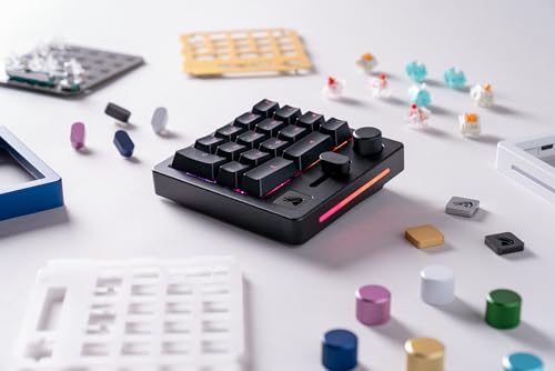 GLORIOUS GMMK Macro Pad - Black Mechanical Numpad - 10 Key USB Keypad - Hotswap, Programmable Volume Knob, RGB Backlit, Wired & Wireless Bluetooth- Gaming Keyboard Number Pad - color: Black Slate