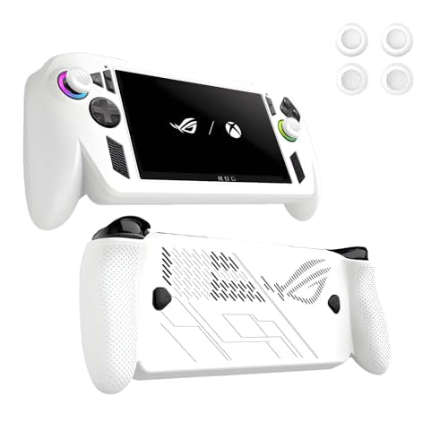 Case for ASUS ROG Xbox Ally X,NOUKAJU Game Console Case with Keycaps,Anti-Drop, Anti-Scratch,Shockproof,Silicone Protective Cover for ASUS ROG Xbox Ally X Handheld Video Game Console(White) - color: White, size: with Keycaps