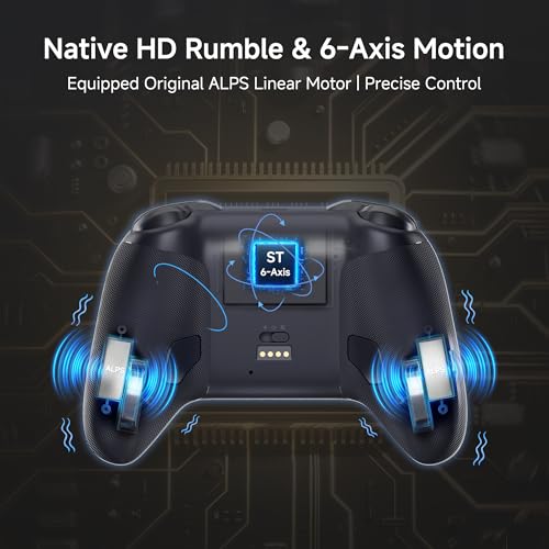 MOBAPAD Chitu2 HD Switch 2 Wireless Controller, TMR Glide Joysticks [ZERO Drift], Charging Dock, HD Rumble, NFC, Turbo, Programming, Mechanical Buttons - Gamepad for Nintendo Switch/Switch 2 - color: Black