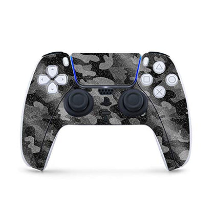 MightySkins Glossy Glitter Gaming Skin for PS5 / PlayStation 5 Controller - Black Camo | Durable High-Gloss Glitter Finish | Easy to Apply and Change Style | Made in The USA - color: Black Camo