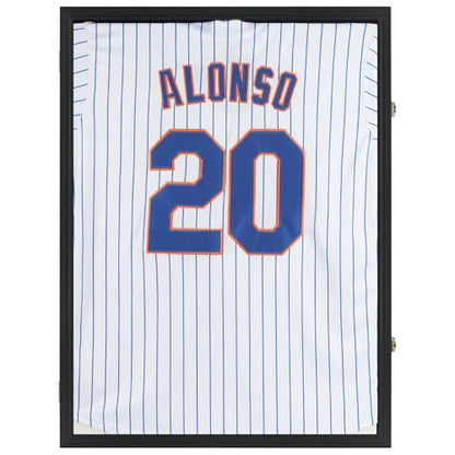 Pro Collector's Jersey Display Case Frame Shadow Box with 98% UV Protection for Baseball Basketball Football Soccer Hockey Sport Memorabilia T-Shirt and Uniform (Black Finish)