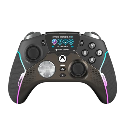 Turtle Beach Stealth Ultra Wireless RGB Gaming Controller, Xbox Series X|S | Also works with PC, Xbox One, Android, Bluetooth, Customizable Display Screen, Rapid Charging Dock, 30-Hr Battery, Black - color: Black