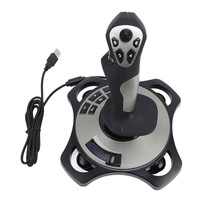 Gugxiom PC Flight Simulation Joystick, USB Gaming Flight Simulator Game Controller with Vibration Function & Throttle Control, Wired Gamepad Flight Sim Stick fro Series X S