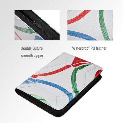 Soccer Card Binder with 468 Double-Sided Pocket Pages Trading Cards Storage for Soccer,Waterproof PU leather with Sealed Zipper Protect Dust&Damage,Ideal Gift for Passionate Collectors and Fans - style: Soccer