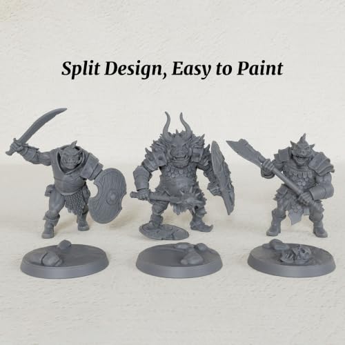 Fantasy DND Miniatures- Role Playing Tabletop Game Minis Orc Boar Fighter AS1029 | Premium 1:56 scale unpainted miniatures set; ideal fantasy Rpg Figure collection for tabletop rpg game custom painters.