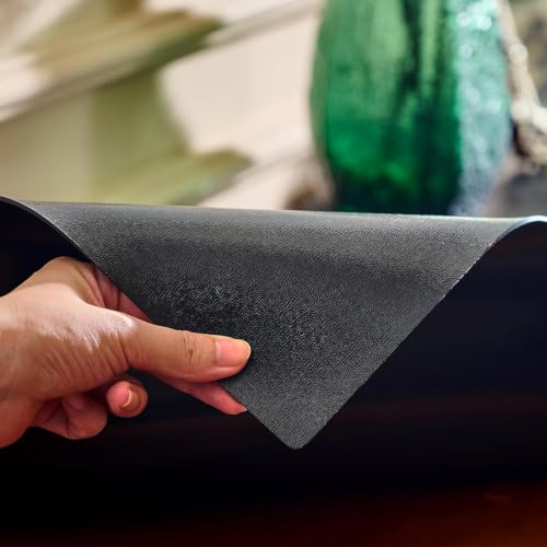 Black Table Cover Protector 48x72 Inch, 1.5mm Thick Heavy Duty PVC Table Pad, Waterproof Desk Mat & Dining Tablecloth, Cut to Fit Protector for Kitchen, Office Desk & Game Night Watch Soccer Party - size: 48" x 72" (Rectangular)